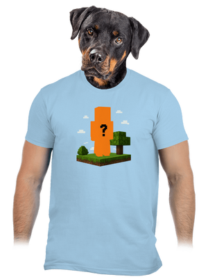 Minecraft z vlastnej fotky pánske tričko Sky Blue