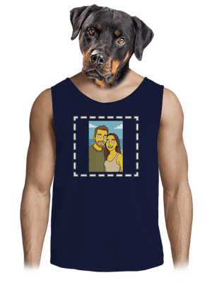 Simpsonovi z vlastnej fotky pánske tielko French Navy