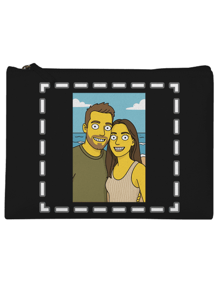 Simpsonovi z vlastnej fotky taštička Black