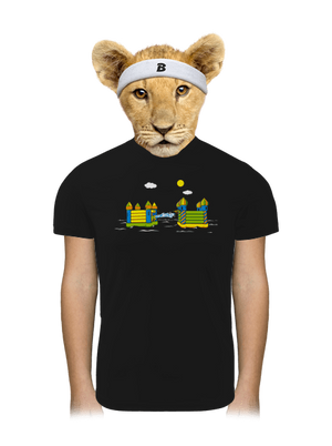 Dobytie hradu detské športové tričko Black