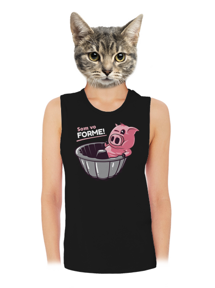 Vo forme dámske tielko voľné Black