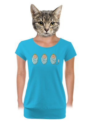 AI baby dámske tričko s lemom Blue Atol