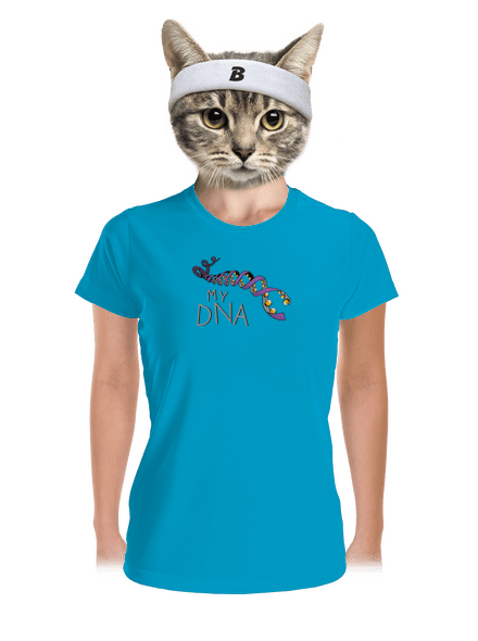 My DNA dámske športové tričko Blue Atol
