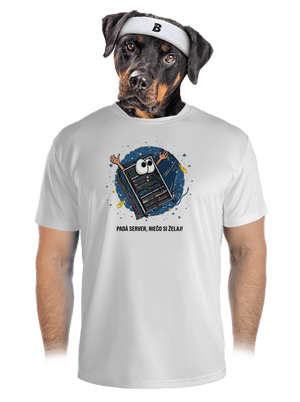 Padá server pánske športové tričko White
