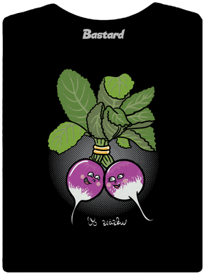 Reďkovky vo zväzku dámske tričko s lemom Black