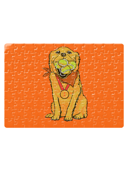 Zlatý retriever puzzle White