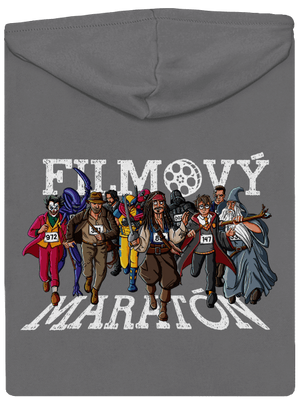 Filmový maratón dámska mikina na zips Steel Gray