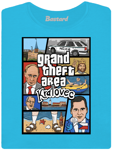 Královec dámske tričko s lemom Blue Atol