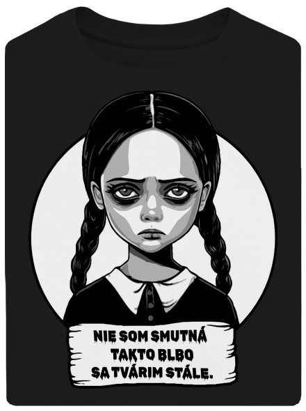Nie som smutná unisex tričko oversized Black