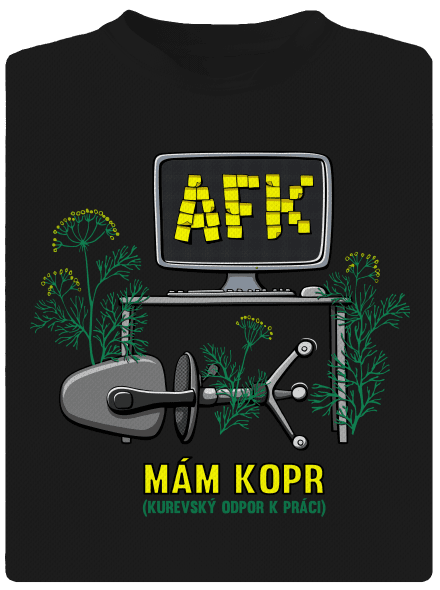 Mám kopr pánske športové tričko Black