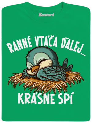 Ranné vtáča spí detské tričko Kelly Green