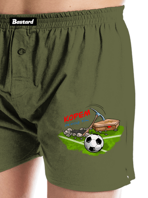 Kopem za svoj tím pánske trenky Khaki