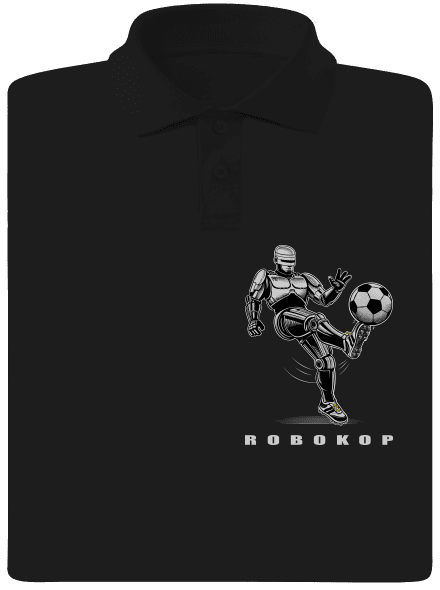Robokop pánska polokošeľa Black