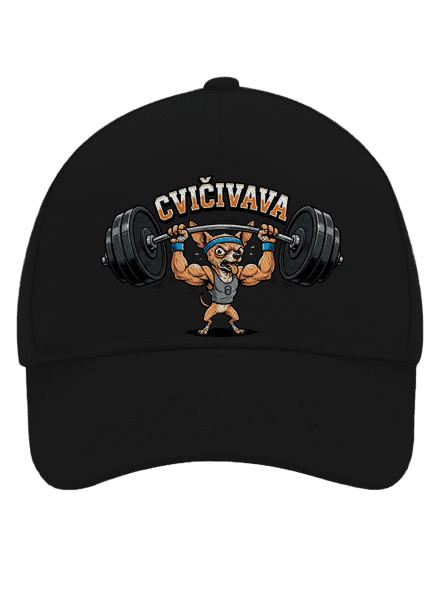 Cvičivava šiltovka baseballka Black