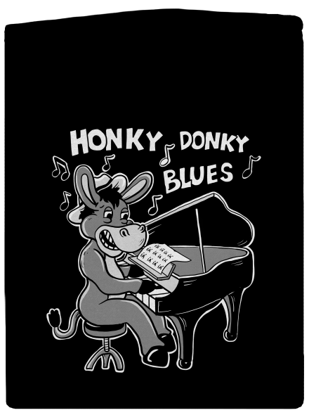 Honky donky blues dámska mikina na zips Black
