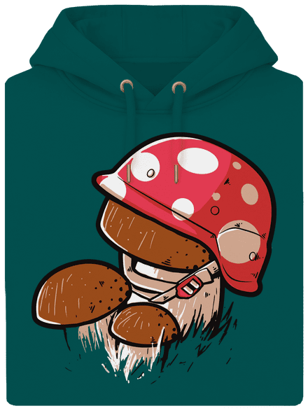 Hríb unisex mikina premium Emerald Green