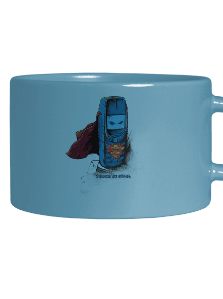 Mobil z ocele hrnček makronka Blue Macaron