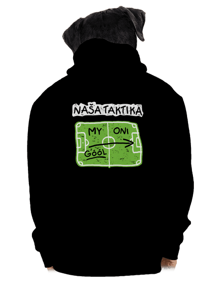 Naša futbalová taktika pánska mikina na zips Black