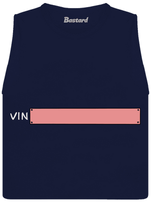 Osobný VIN kód dámske tielko voľné Navy