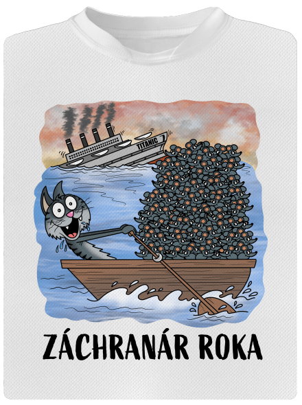 Záchranár roka pánske športové tričko White