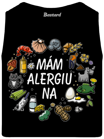 Mám alergiu na... + fix pánske tielko Black