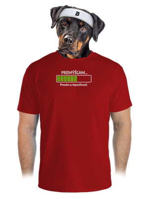 Premýšľam pánske športové tričko Red Mal