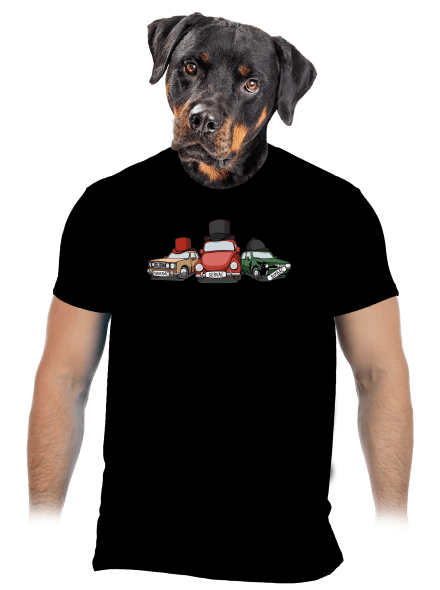 Traja veteráni pánske tričko Black