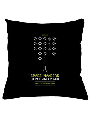 Space Invaders vankúš Black