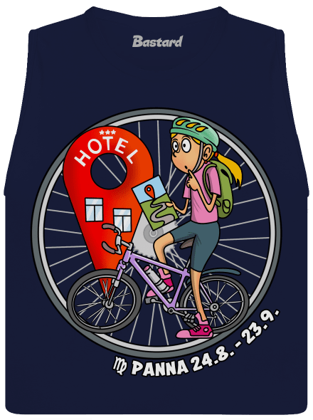 Cyklistický horoskop: Panna dámske tielko voľné Navy