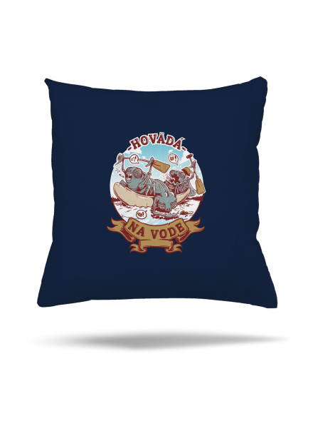 Hovädá na vode vankúš Dark Navy