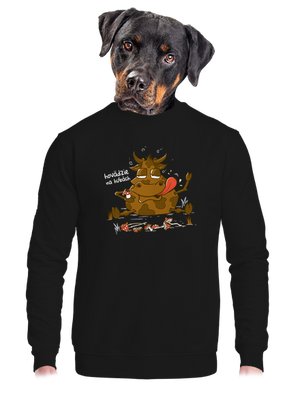 Hovädzie na hubách unisex mikina bez kapucne Black