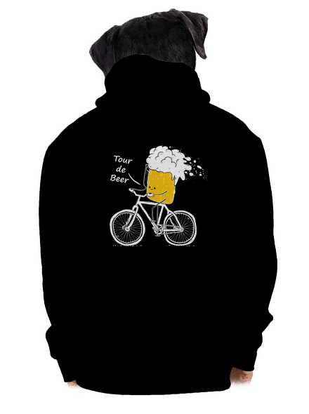 Tour de beer pánska mikina na zips Black