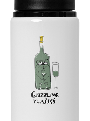 Grizzling Vlašský flaša na vodu White