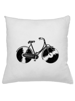 Gramofónový bicykel vankúš White