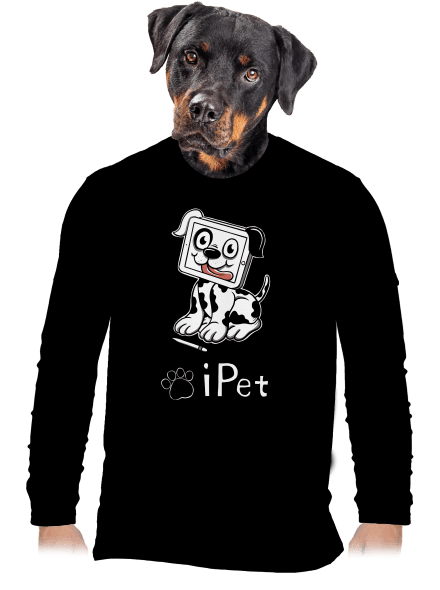 iPet pánske dlhý rukáv Black