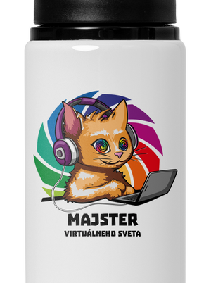 Majster virtuálneho sveta flaša na vodu White
