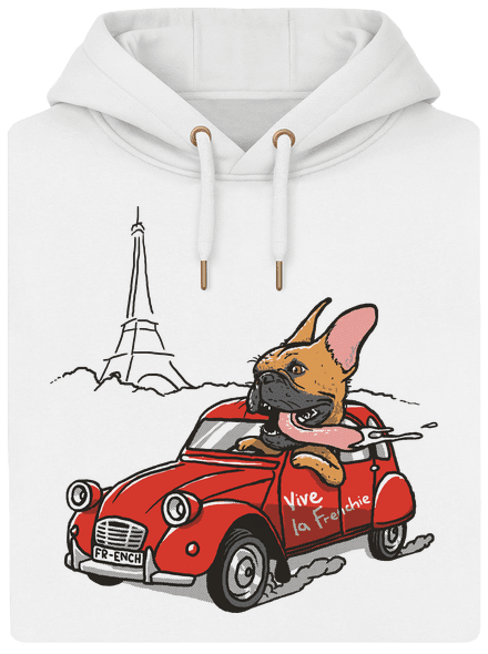 Francúzsky buldoček unisex mikina premium Snowwhite