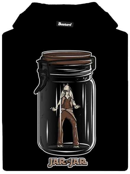 Jar in jar detská mikina klokanka Black