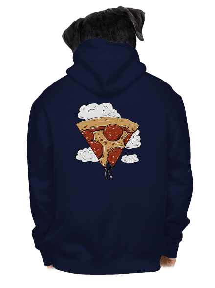Pizzašutista pánska mikina na zips Navy