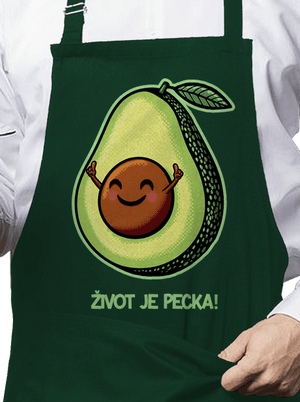 Život je pecka zástera Bottle Green