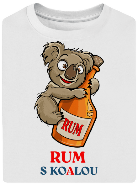 Rum s koalou unisex tričko oversized White