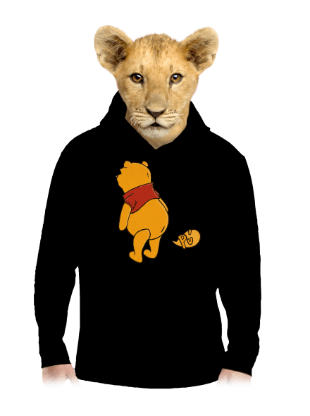 Ups detská mikina klokanka Black