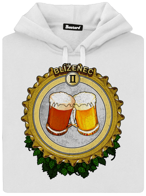 Pivný horoskop: Blíženec dámska mikina klokanka White