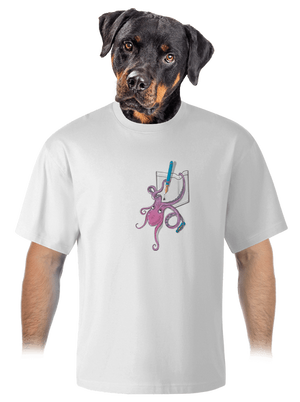 Jednoducho miluje atrament unisex tričko oversized White