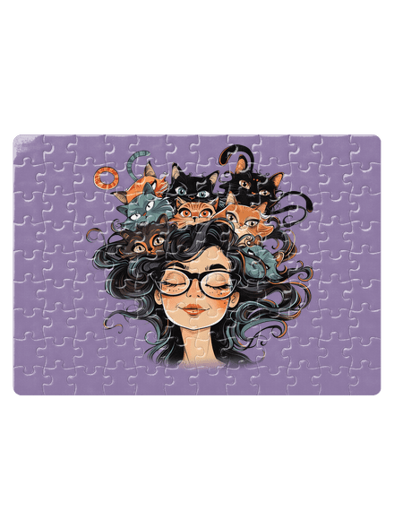 Mačacia dáma puzzle White