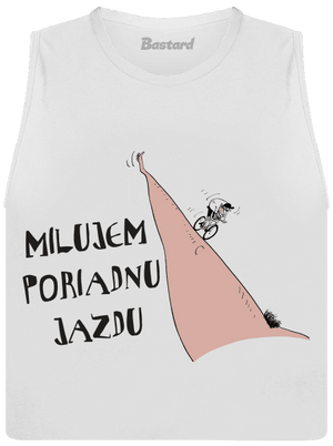 Milujem jazdu dámske tielko voľné White