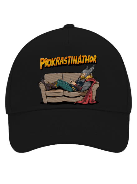 Prokrastináthor šiltovka baseballka Black