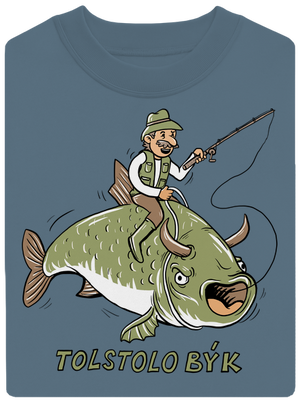 Tolstolobýk unisex mikina bez kapucne Nordic Blue