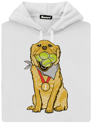 Zlatý retriever dámska mikina klokanka White