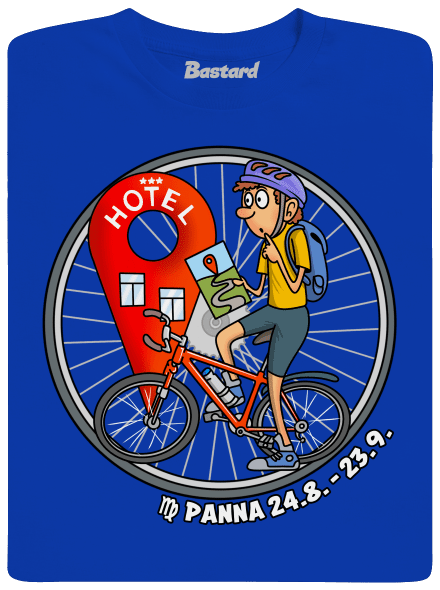 Cyklistický horoskop: Panna pánske dlhý rukáv Royal Blue